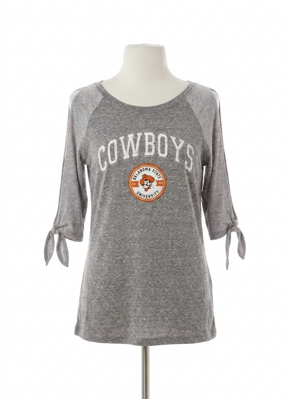 NEW GAMEDAY COUTURE oklahoma state university playing for keeps top in grey